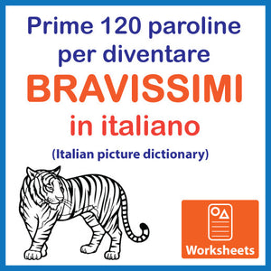 Italian Picture Dictionary - Colouring Worksheets