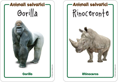 Wild Animals Flashcards x 2 - FREE