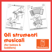 Animals & Instruments - Worksheets for Toddlers