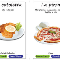 Lunch & Dinner Food Flashcards x 16 - Full Set