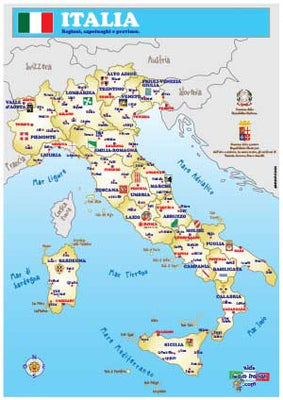 Map of Italy Poster